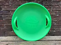 Санки-ледянка / Тарелка / Пластиковые санки / Круглые санки "Steep", зелёные