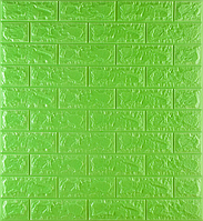 Мягкие самоклеящиеся 3D панели Кирпич 700x770x7мм (Разных оттенков). Максимальная плотность! Зеленый