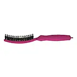 Щітка для волосся комбінована Olivia Garden Finger Brush Combo Medium Bright Pink, фото 3