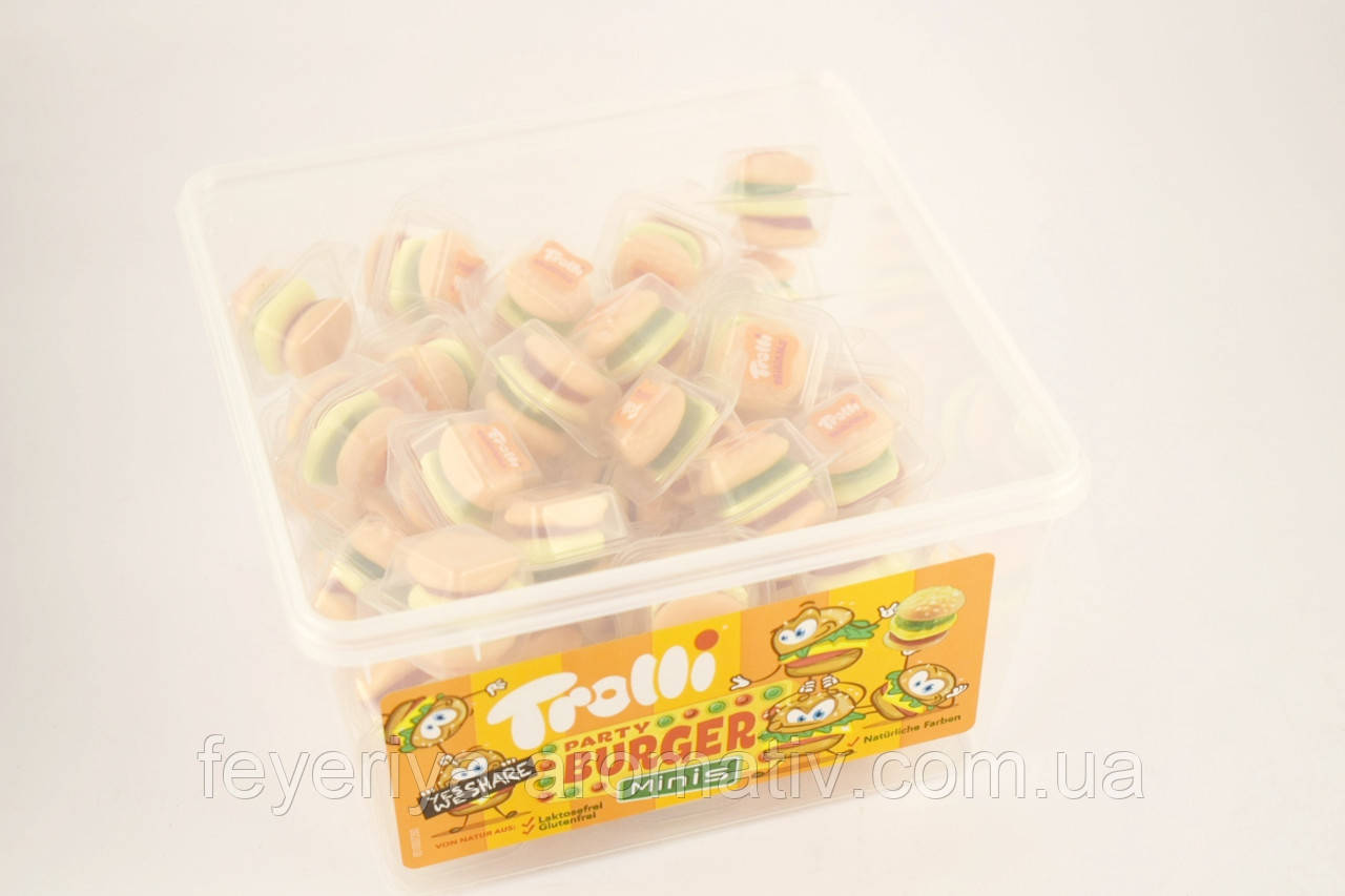 Желейные конфеты Trolli Mini Burger 60шт., 600гр (Германия) - фото 1 - id-p534165753