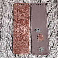 Клапан для сумки вузький. "Птички". Цвет "Корица"