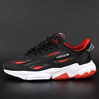 Кроссовки мужские Adidas Ozweego Celox black red / Адидас Озвиго Целокс черные красные