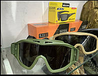 Тактические баллистические очки KIBORG GLASSES KOYOT и KHAKI OLIVA комплект с 3 сменными линзами и чехлом
