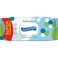 Влажные салфетки "Superfresh Antibacterial" 120 шт с клапаном