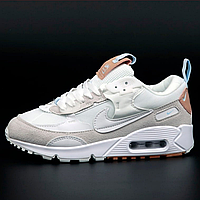 Кроссовки женские Nike air max 90 white beige / Найк аир макс 90 белые бежевые 38