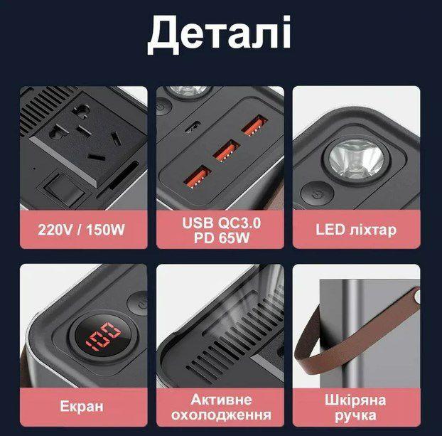 Портативная зарядная станция Yoobao EN1 Power Bank 220В 150W 46200 mAh - фото 3 - id-p1760921386