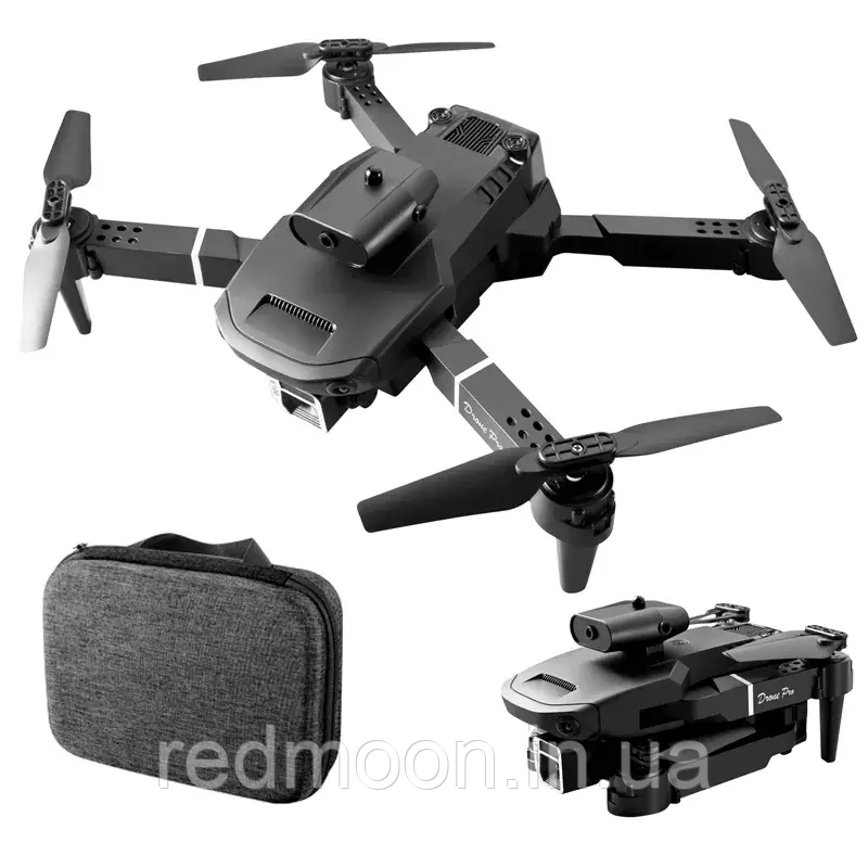 Квадрокоптер з 4К камерою та WiFi, Drone Pro S60 + Кейс / Міні дрон з керуванням з телефону / Складаний коптер