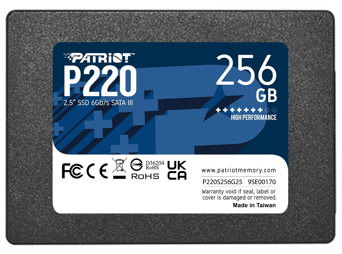 Накопитель твердотельный SSD  256GB Patriot P220 2.5" SATAIII TLC (P220S256G25)
