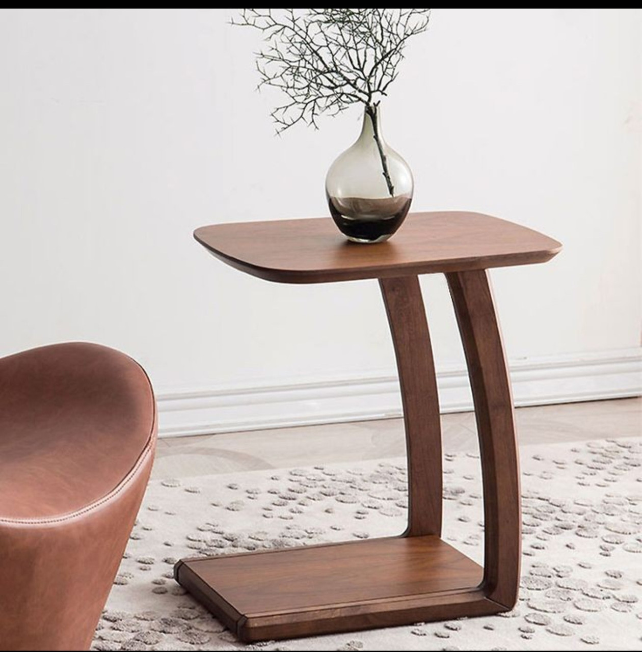 Приставний столик до ліжка, натуральне дерево ясен 650х300х500 мм, фото 1