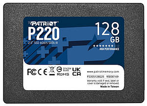 SSD диск 128GB Patriot P220 2.5" SATAIII TLC (P220S128G25)