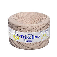 Трикотажная пряжа Trikolino, 5-7 мм., 100 м., Бежевий, нитки для вязания