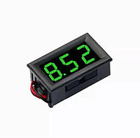 Вольтметр цифровий у корпусі Dc 0 - 100В з Led індикатором, green