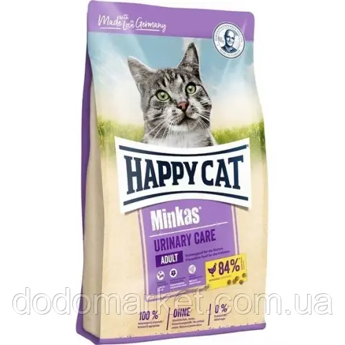 Корм для кішок Хеппі Кет Minkas Urinary Care Geflugel для кішок, з птицею, 1,5 кг, фото 1