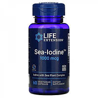 Йод, Life Extension, Sea-Iodine, 1000 мкг, Ламинария, 60 вегетарианских капсул