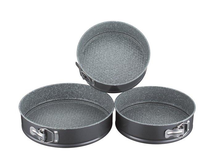 Набір форм для випічки з гранітним напиленням Ø 28 \ 26 \ 24 H 7 см, фото 1