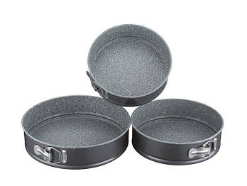 Набір форм для випічки з гранітним напиленням Ø 28 \ 26 \ 24 H 7 см