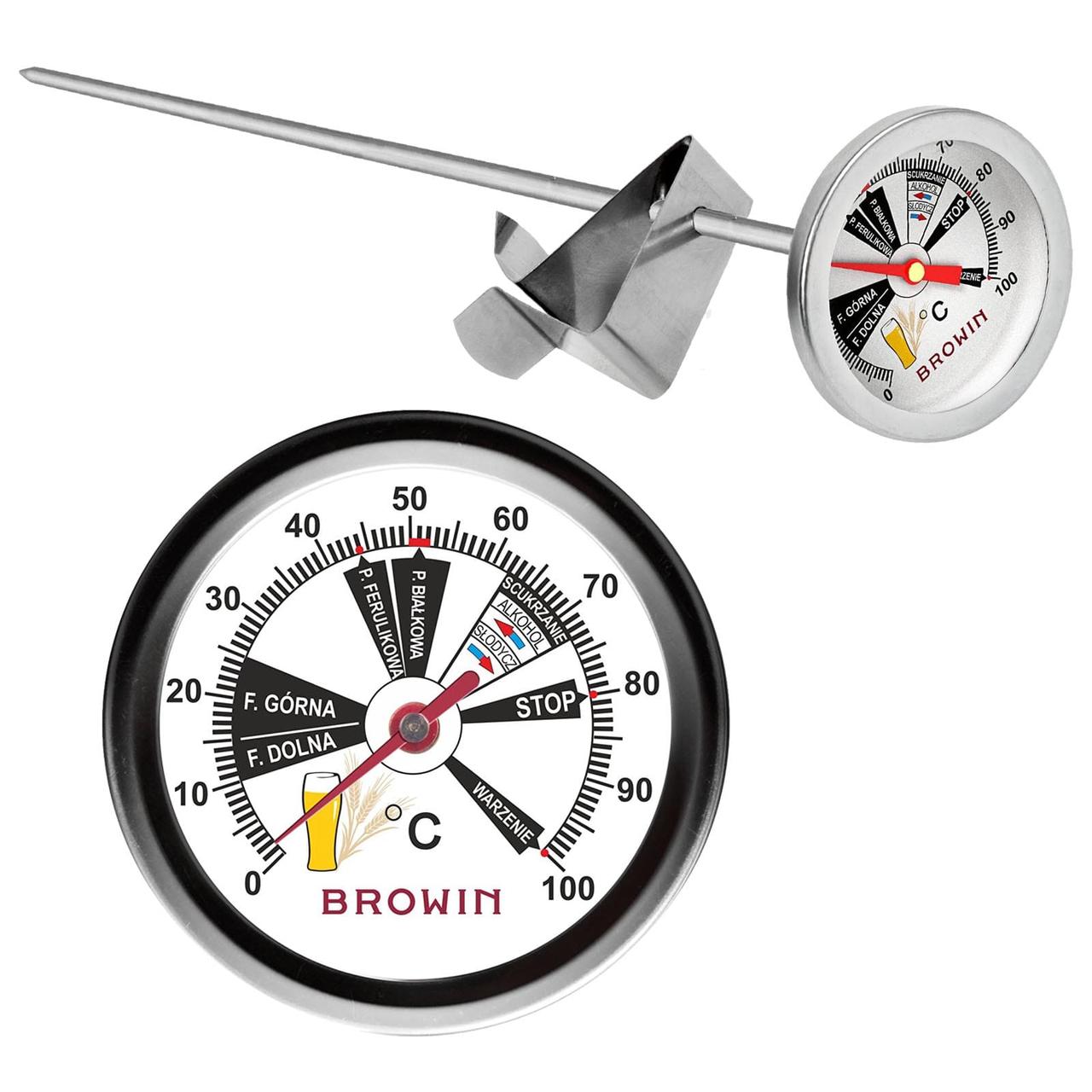 Термометр пивовару - біметалічний із затискачем- Browin Польща, фото 1