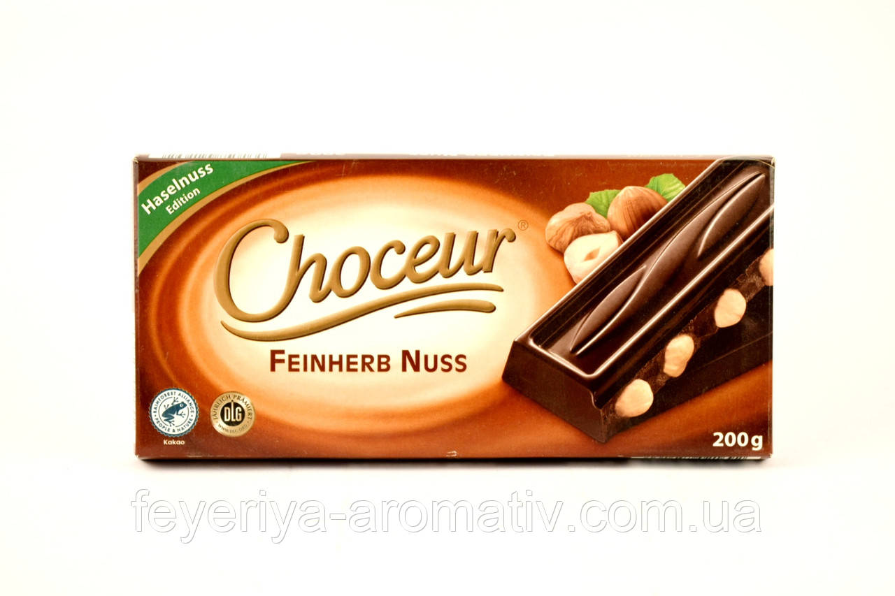 Шоколад чорний з фундуком Choceur Feinherb Nuss 200г (Німеччина)