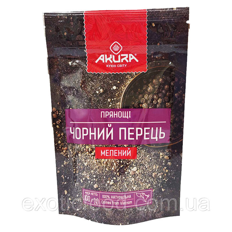 Перець чорний мелений тм"AKURA" 100г
