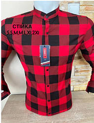 Приталена сорочка в клітку