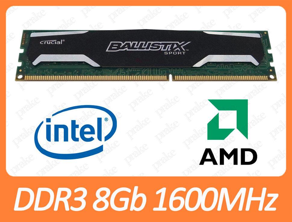 DDR3 8GB 1600 MHz (PC3-12800) CL9 Crucial Ballistix Sport BLS8G3D1609DS1S00