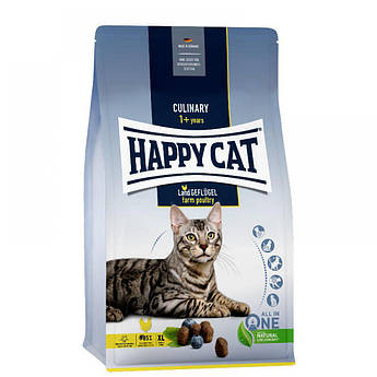 Сухий корм для дорослих котів великих порід Happy Cat Culinary Land Geflugel, зі смаком птиці, 4 кг