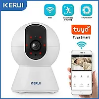 Поворотна IP WIFI камера відеоспостереження відеоняня зі звуком 2 Mp Full HD Kerui T09T Tuya