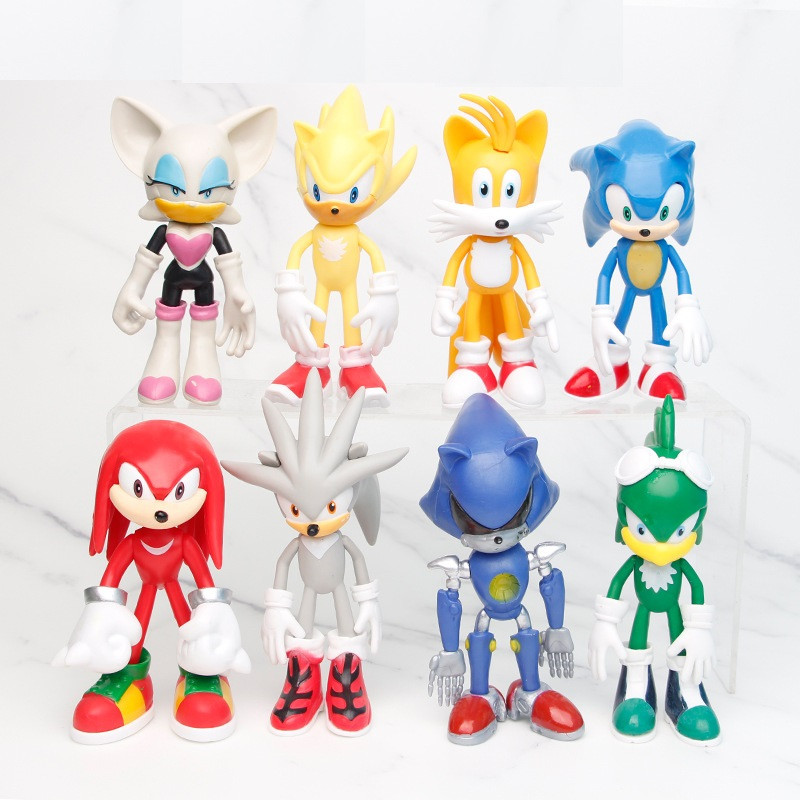 Іграшки фігурки Супер Сонік набір Sonic the Hedgehog 8 шт.