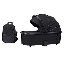 Люлька на візок з рюкзаком CARRELLO Alfa CRL-6507/1 Midnight Black Чорна