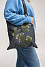 Еко сумка MEREZHKA "Квіти" графіт, фото 6
