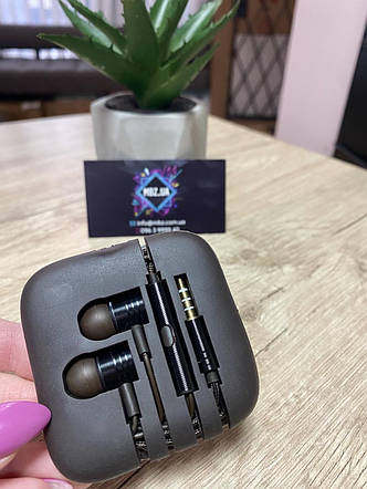 Навушники M3-BOX для XIAOMI mini jacks 3,5mm з мікрофоном brown, фото 1
