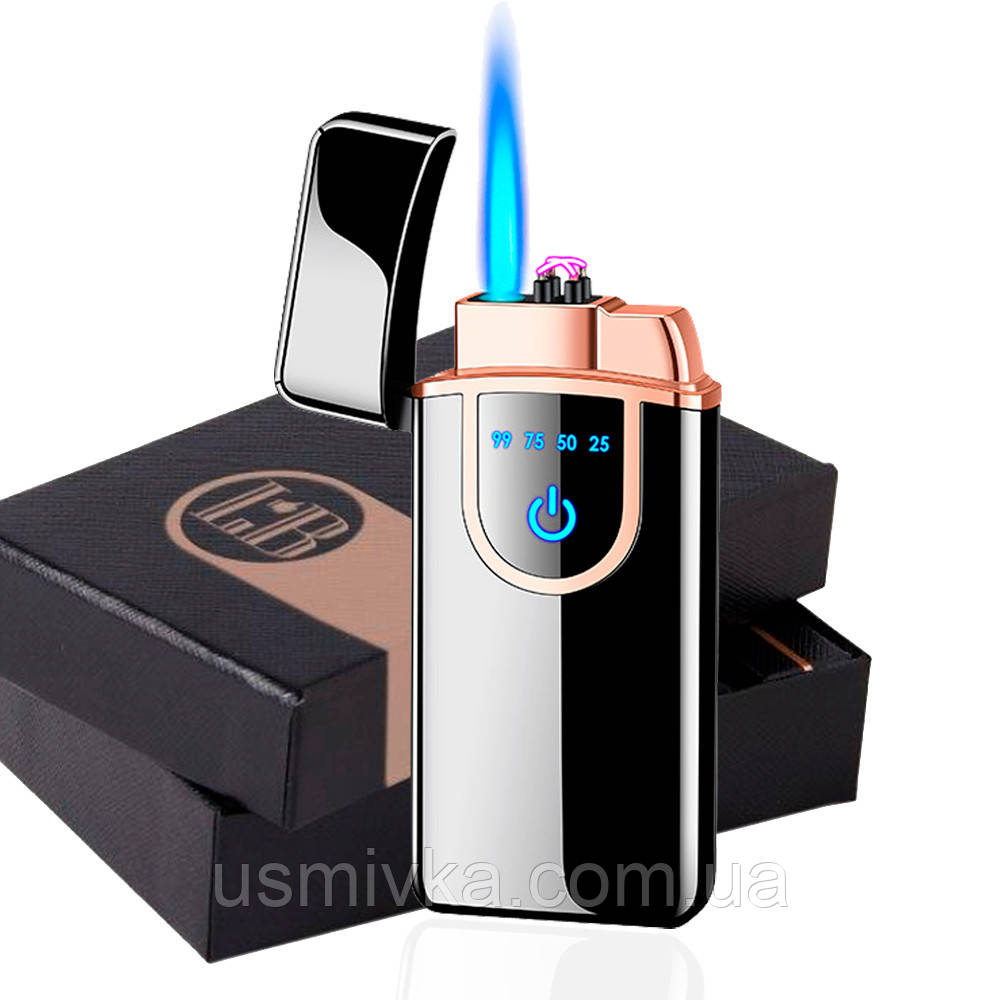 Сенсорна запальничка usb + форсунка в подарунковому пакованні