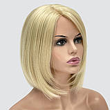 Перука каре без гривки Hania Lace на сітці, термоволосся, колір блондин із холодним відтінком, фото 3