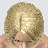 Перука каре без гривки Hania Lace на сітці, термоволосся, колір блондин із холодним відтінком, фото 6