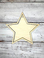 Дерев’яна-основа зірка для макраме (Ловець снів) 19х20 см