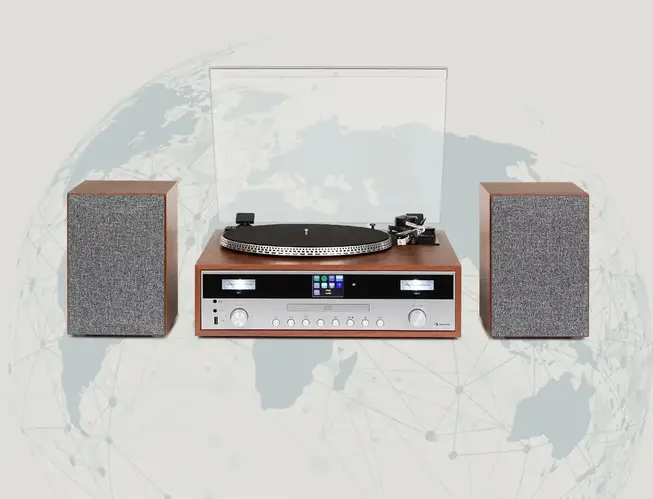 Музыкальный центр, Стереосистема 8в1, Wifi,Bt,Fm,Cd,Aux, Auna ...