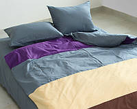 Яркий качественный комплект постельного белья из ранфорса серый Color mix CM-R06