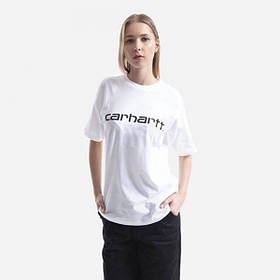 Футболка Carhartt WIP W' S/S Script T-Shirt I029076 WHITE/BLACK  M