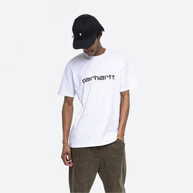 Футболка Carhartt WIP S/S Script T-Shirt I029915 WHITE/BLACK  XL