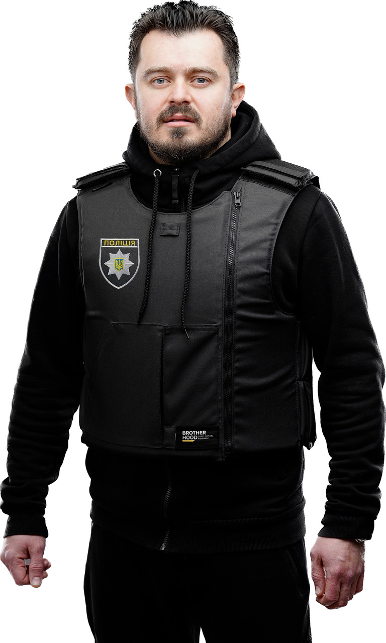 2 клас захисту Балістичний протиуламковий жилет Brotherhood BV-1 Police НВМПЕ UHMWPE, фото 1