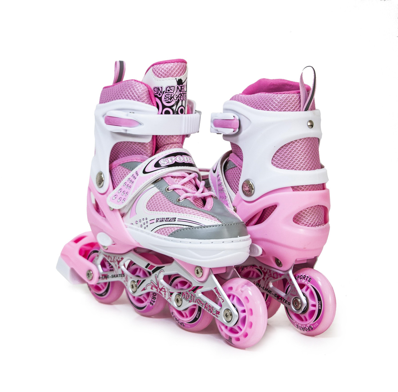 Дитячі розсувні ролики Happy Star "Pastel Pink". Розміри 34-38 / 38-41