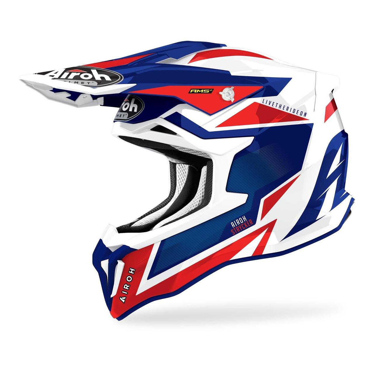 МОТОШОЛОМ ЕНДУРО AIROH STRYCKER AXE BLUE/RED GLOSS