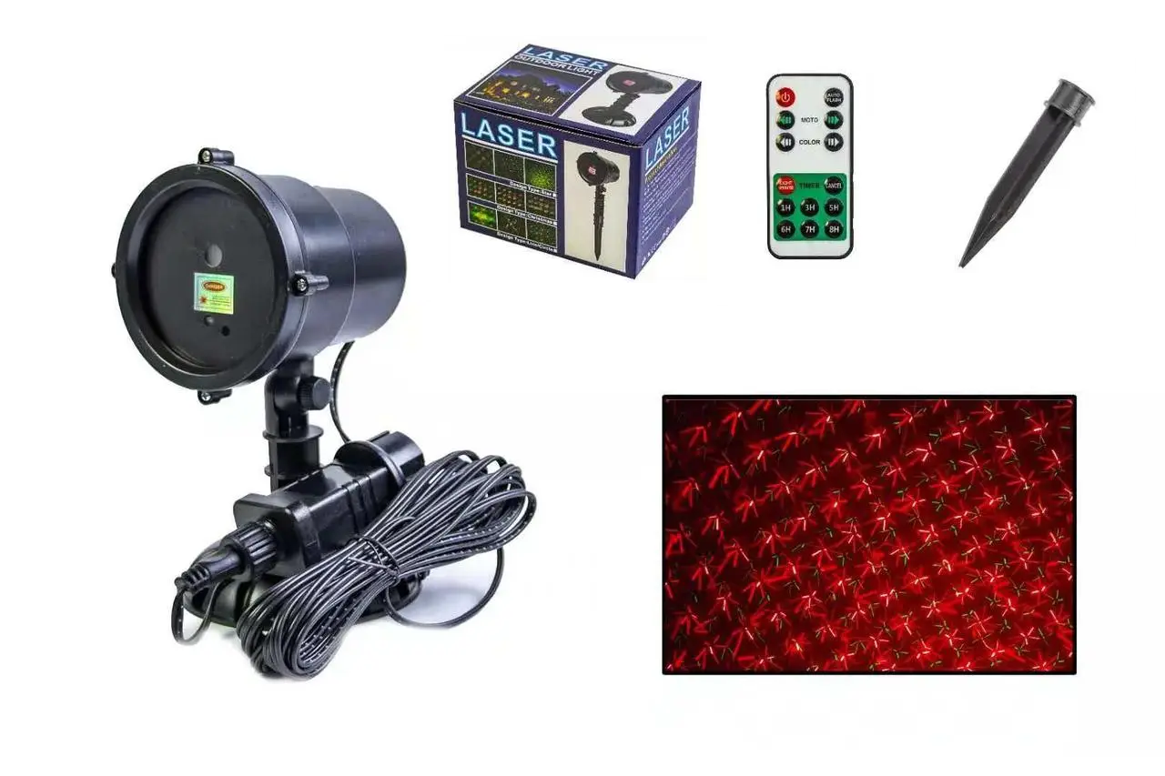 Новорічний вуличний лазерний проектор X-Laser XX-LS-027 з ДУ, фото 1