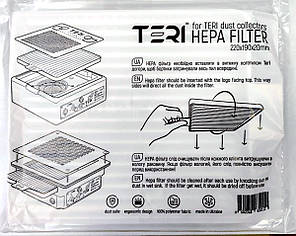 Запасні HEPA ХЕПА фільтри -5шт УНІВЕРСАЛ настільних манікюрних витяжок Тері фільтри для манікюрного пилососу
