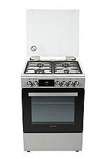 Газова плита з електродуховкою Ventolux GE 6060 CS 6TC (X) неіржавка сталь 60 см, фото 6