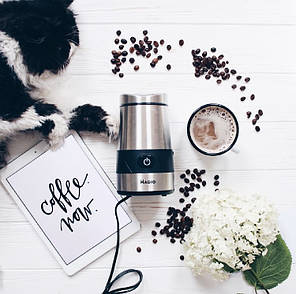 Кавомолка електрична MAGIO МG-202 Steel (Niz14148), фото 3