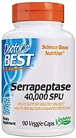 Doctor Best, Serrapeptase,Поддержкка пищеварения, Серрапептаза, 40 000 SPU, 90 вегетарианских капсул