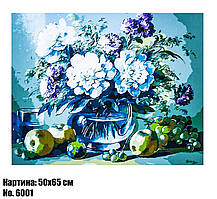 Картина за номерами "Букет польових квітів" розмір 50 х 65 см, код 6001