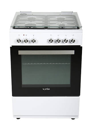 Плита газова з електродуховкою Ventolux GE 6060 CS 6MT (WH) біла, фото 2