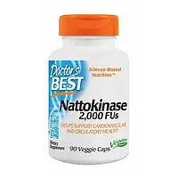 Doctor Best,Поддержкка пищеварения, Наттокиназа, 2000 FU, 90 вегетарианских капсул